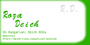 roza deich business card